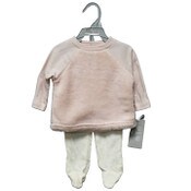 Wholesale - 2pc SNOWFLAKE CORAL FLEECE TOP FOOTED PANT SET C/P 48, UPC: 191655250138